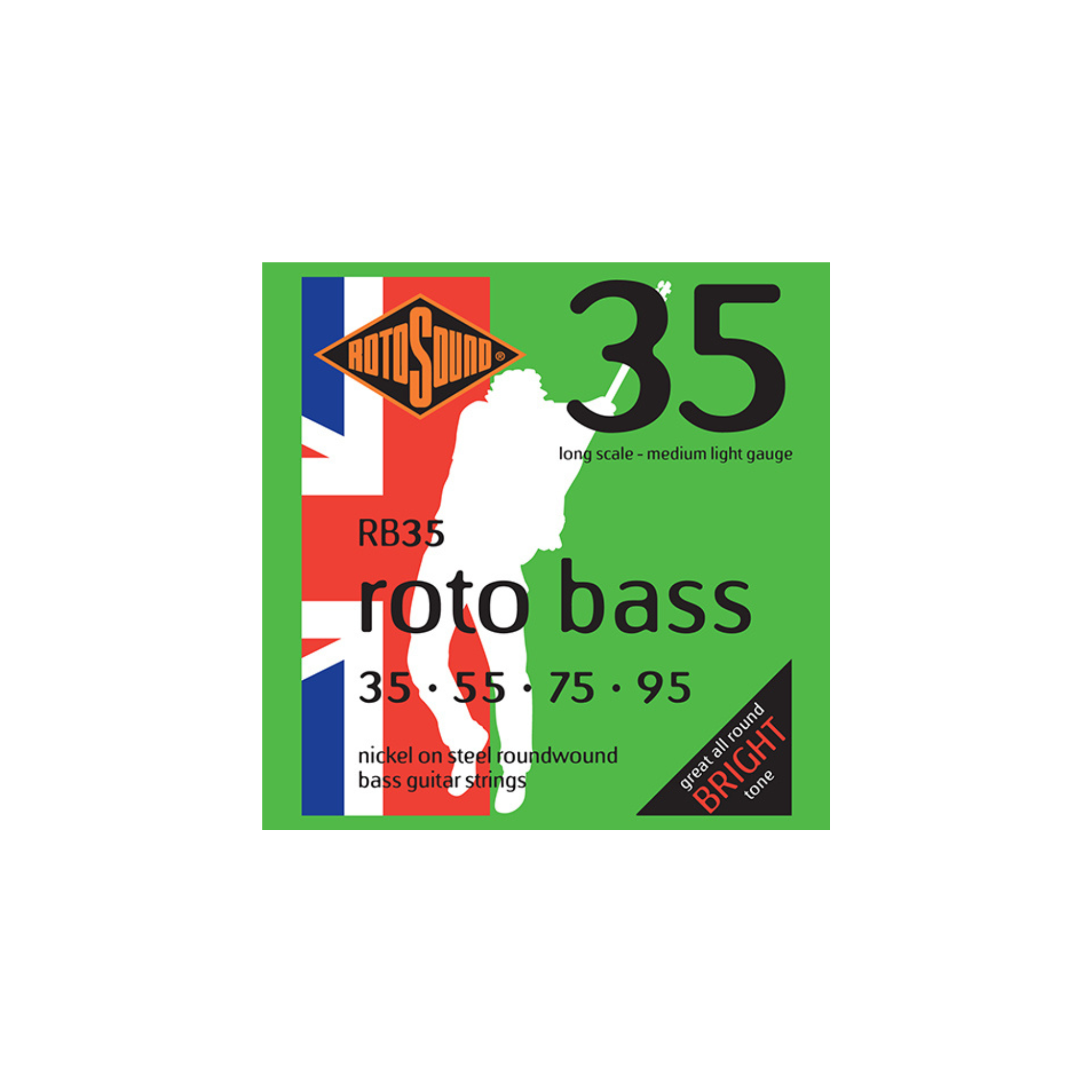 Rotosound Roto Bass Nickel Medium Light Bass Guitar Strings